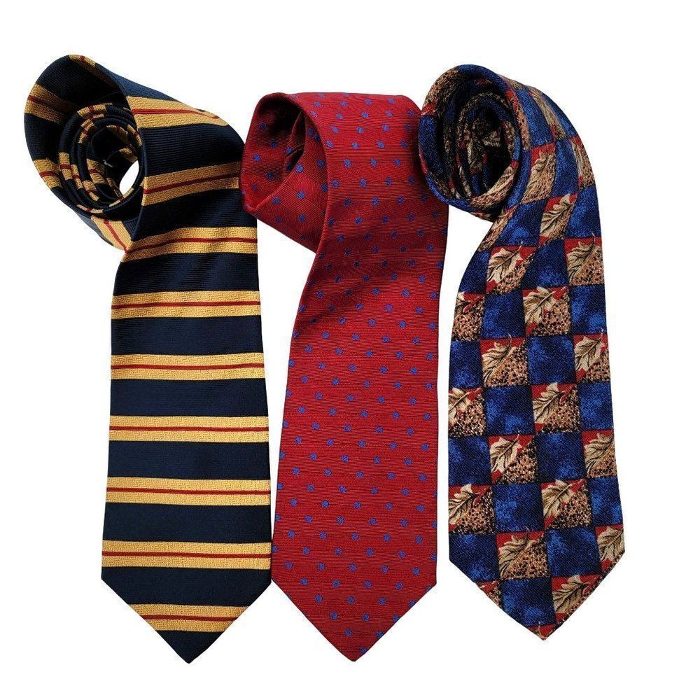 2 Tom James Innocenti Collection and 1 Genesis All Silk Mens Neck‎ Ties